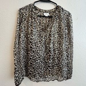 VELVET by Graham & Spencer brand,  Leopard Print Blouse